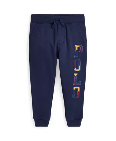 Polo Ralph Lauren Kids' Toddler And Little Boys Corduroy-logo Fleece Jogger Pant In Navy