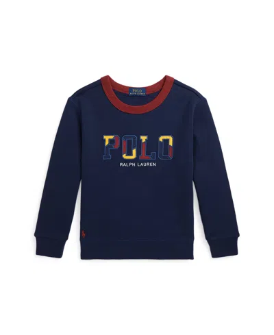 Polo Ralph Lauren Kids' Toddler And Little Boys Corduroy-logo Fleece Sweatshirt In Navy