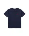 Polo Ralph Lauren Cruise Navy Boys' Polo Pony Short-sleeve Cotton T-shirt In Blue