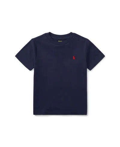 Polo Ralph Lauren Kids' Logo-print Cotton T-shirt 3-24 Months In Navy