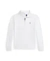 Polo Ralph Lauren Toddler And Little Boys Cotton Interlock Quarter-zip Pullover Sweatshirt In White