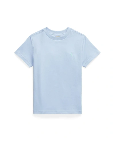 Polo Ralph Lauren Kids' Toddler And Little Boys Cotton Jersey Crewneck T-shirt In Blue Hyacinth