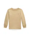 Polo Ralph Lauren Toddler And Little Boys Cotton Jersey Long Sleeve T-shirt In Brown