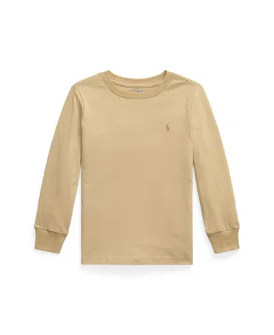 POLO RALPH LAUREN TODDLER AND LITTLE BOYS COTTON JERSEY LONG SLEEVE T-SHIRT
