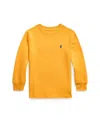 Polo Ralph Lauren Kids' Toddler And Little Boys Cotton Jersey Long-sleeve T-shirt In Gold Bugle