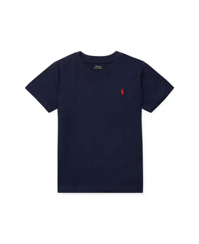 Polo Ralph Lauren Babies' Toddler And Little Boys Cotton Jersey V-neck T-shirt In Blue