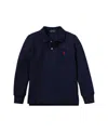 Polo Ralph Lauren Toddler And Little Boys Cotton Mesh Long Sleeve Polo Shirt In Blue