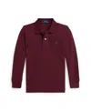 Polo Ralph Lauren Big Boys Cotton Mesh Long Sleeve Polo Shirt In Multi