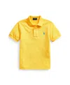 Polo Ralph Lauren Yellow Cotton Polo Shirt In Yellowfin
