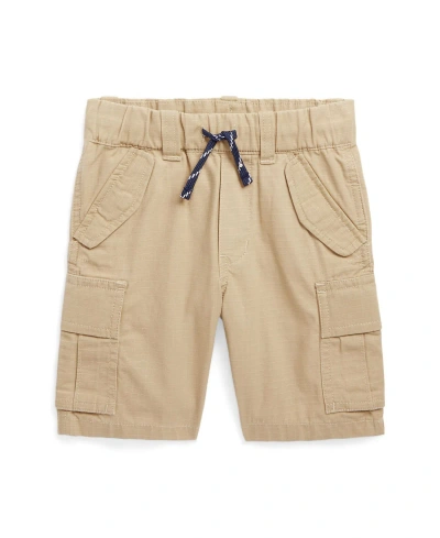 Polo Ralph Lauren Kids' Toddler And Little Boys Cotton Ripstop Cargo Shorts In Classic Khaki