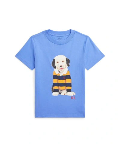 Polo Ralph Lauren Kids' Toddler And Little Boys Dog-print Cotton Jersey T-shirt In Harbor Island Blue