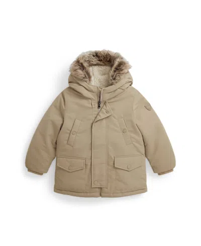 Polo Ralph Lauren Kids' Toddler And Little Boys Faux-fur-trim Down Parka In Brown