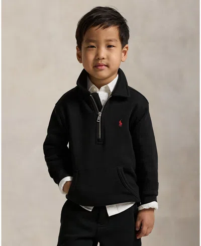 POLO RALPH LAUREN TODDLER AND LITTLE BOYS 2-7 FLEECE QUARTER-ZIP PULLOVER SWEATSHIRT
