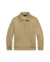Polo Ralph Lauren Big Boys Fleece Quarter-zip Pullover Sweatshirt In Classic Khaki