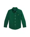 Polo Ralph Lauren Big Boys Garment-dyed Cotton Oxford Shirt In Green
