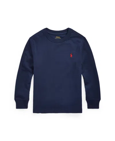 Polo Ralph Lauren Babies' Toddler And Little Boys Jersey Long-sleeve T-shirt In Cruise Navy