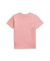 Polo Ralph Lauren Faded Peony/c3357 Brand-embroidery Crewneck Cotton-jersey T-shirt 6-12 Years In Pink
