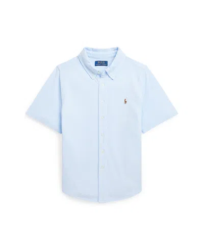 Polo Ralph Lauren Kids' Toddler & Little Boys Knit Oxford Short-sleeve Shirt In Blue
