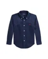 Polo Ralph Lauren Toddler And Little Boys Linen Shirt In Newport Navy