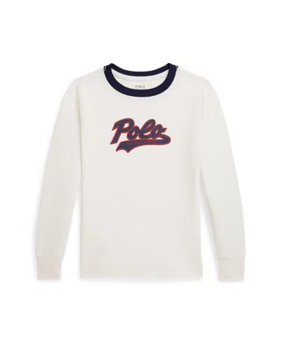 Polo Ralph Lauren Kids' Big Boys Logo Long Sleeve T-shirt In White