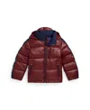 Polo Ralph Lauren Toddler And Little Boys Logo Down Hooded Jacket In Brown