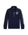 Polo Ralph Lauren Ralph Lauren Logo Fleece Collared Sweatshirt In Blue