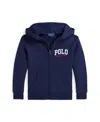Polo Ralph Lauren Logo Fleece Full-zip Hoodie In Newport Navy