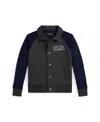 Polo Ralph Lauren Ralph Lauren Logo Fleece Jacket In Black