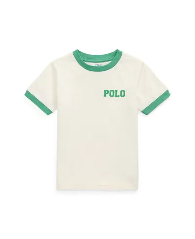 POLO RALPH LAUREN TODDLER AND LITTLE BOYS LOGO JERSEY RINGER T-SHIRT