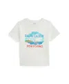 Polo Ralph Lauren Logo Cotton Jersey Tee In Deckwash White