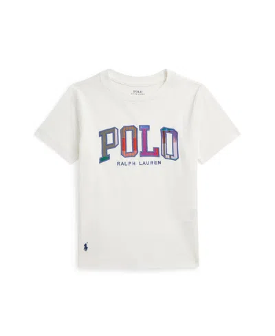 Polo Ralph Lauren Kids' Toddler And Little Boys Madras-logo Jersey T-shirt In Nevis
