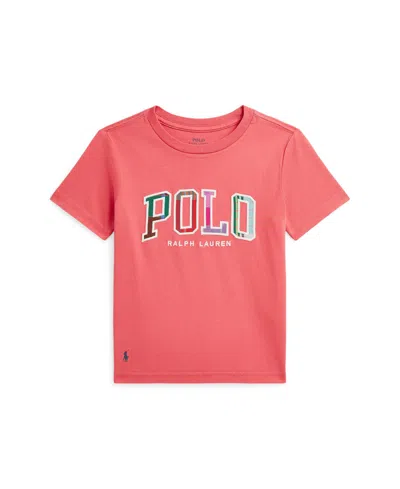 POLO RALPH LAUREN TODDLER AND LITTLE BOYS MADRAS-LOGO JERSEY T-SHIRT