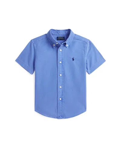 Polo Ralph Lauren Kids' Toddler And Little Boys Oxford Short-sleeve Shirt In Scottsdale Blue