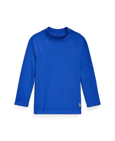 Polo Ralph Lauren Kids' Toddler And Little Boys Performance Rash Guard In Travel Blue