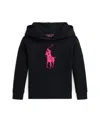 Polo Ralph Lauren Toddler And Little Boys Pink Pony Fleece Hoodie In Polo Black