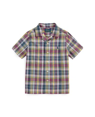 Polo Ralph Lauren Kids' Toddler And Little Boys Plaid Camp Shirt