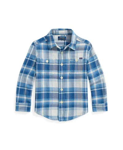 Polo Ralph Lauren Kids' Toddler And Little Boys Plaid Cotton Flannel Workshirt In Multi