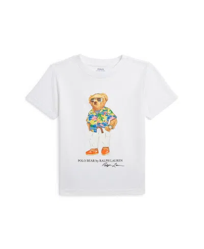 Polo Ralph Lauren Kids' Big Boys Polo Bear Cotton Jersey T-shirt In Sp Clb Bear White