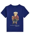 Polo Ralph Lauren Boys' Polo Bear Crewneck Cotton-jersey T-shirt Hol25 Bear Fall Royal Xl In Blue