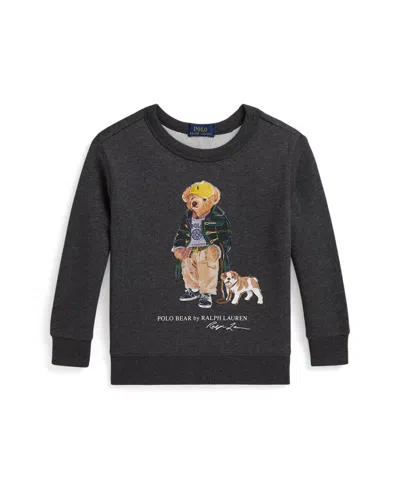 POLO RALPH LAUREN TODDLER AND LITTLE BOYS POLO BEAR HEATHERED FLEECE SWEATSHIRT