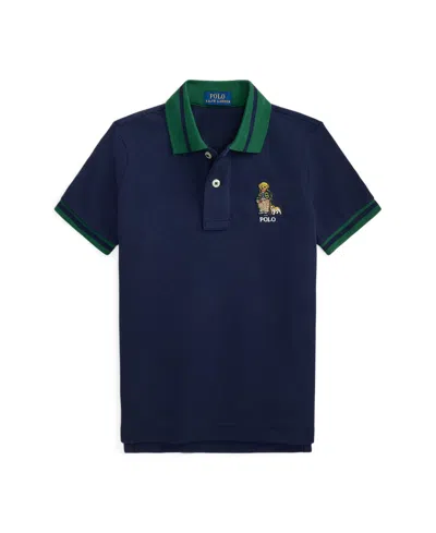 POLO RALPH LAUREN TODDLER AND LITTLE BOYS POLO BEAR MESH POLO SHIRT