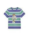 Polo Ralph Lauren Polo Bear Striped Cotton Jersey Tee