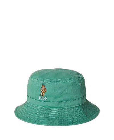 POLO RALPH LAUREN TODDLER AND LITTLE BOYS POLO BEAR TWILL BUCKET HAT