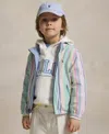 Polo Ralph Lauren Reversible Cotton Oxford Jacket In Multi Pink Stripe