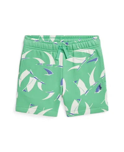 POLO RALPH LAUREN TODDLER AND LITTLE BOYS SAILBOAT-PRINT FRENCH TERRY SHORT