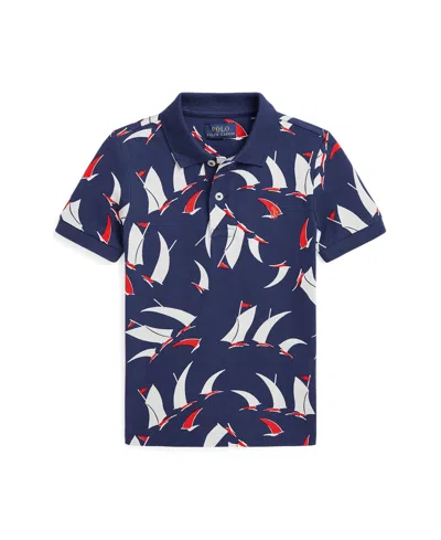 POLO RALPH LAUREN TODDLER AND LITTLE BOYS SAILBOAT-PRINT POLO SHIRT