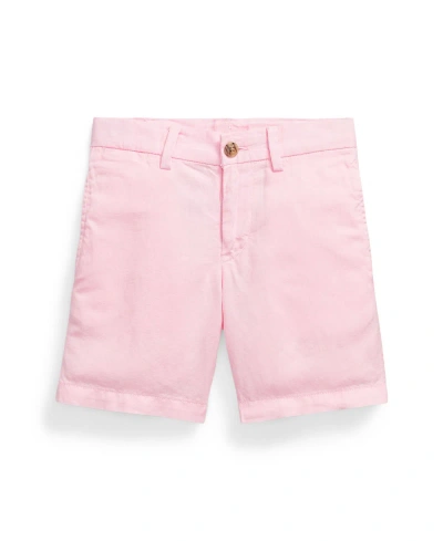 Polo Ralph Lauren Kids' Toddler And Little Boys Straight Fit Linen-cotton Shorts In Carmel Pink