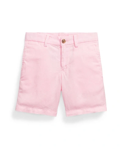 Polo Ralph Lauren Toddler And Little Boys Straight Fit Linen-cotton Shorts In Carmel Pink