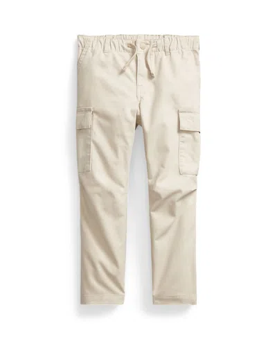 Polo Ralph Lauren Kids' Toddler And Little Boys Stretch Chino Cargo Pant In Classic Stone