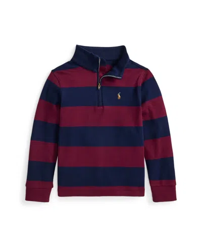 Polo Ralph Lauren Kids' Toddler And Little Boys Striped Cotton Interlock Pullover Sweatshirt In Multi